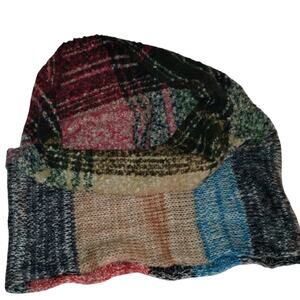 Payless Plaid Knit Loop Scarf – Red & Tan | OS |